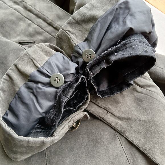 Fleet Street Flared Overcoat sz 6 removable liner hidden buttons vintage jacket - Picture 8 of 16